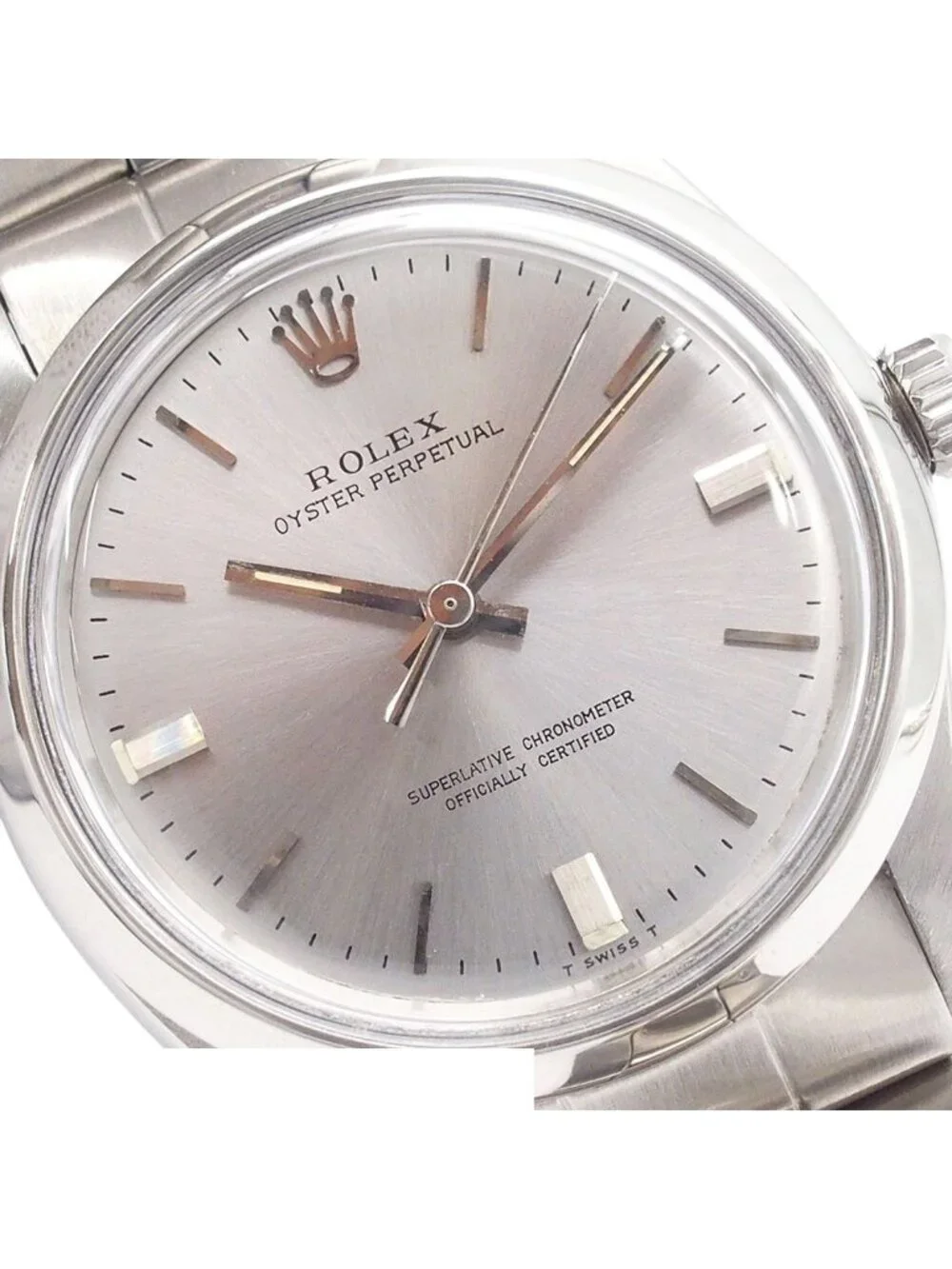 Rolex Oyster Perpetual Silver SS Wrapped Bracelet Antique Vintage Watch
